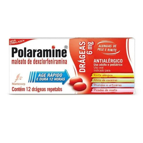 Polaramine 6mg EMS 12 Drágeas