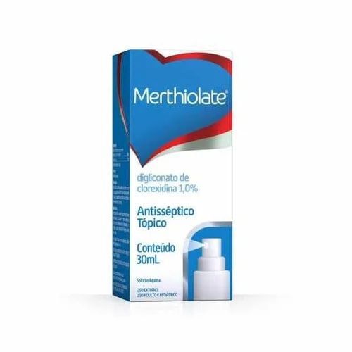 Merthiolate Digliconato de Clorexidina Spray Antisséptico EMS 30mL