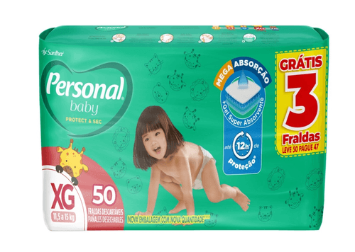 Fralda Personal Baby Hiper XG - Leve 50 Pague 47