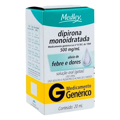Dipirona Monoidratada Gotas 20ml - Medley Genérico