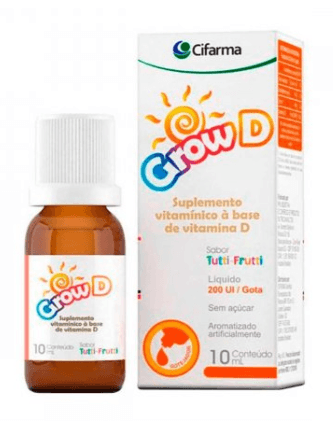 Grow D 200UI Vitamina D3 Cifarma Gotas 10ml