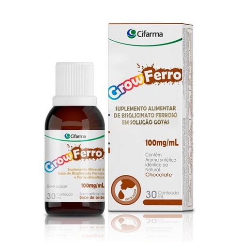 Grow Ferro 100mg/ml Cifarma Gotas 30ml