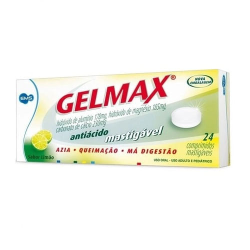 Gelmax com 24 Comprimidos Mastigáveis - Sigma Pharma