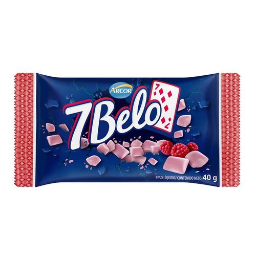 Bala 7Belo Drageado Framboesa - 40g