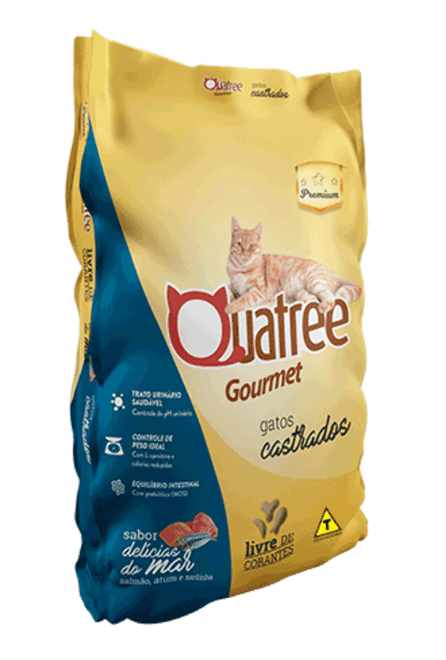 Ração Quatree Gourmet Gatos Delicias do Mar - 1kg