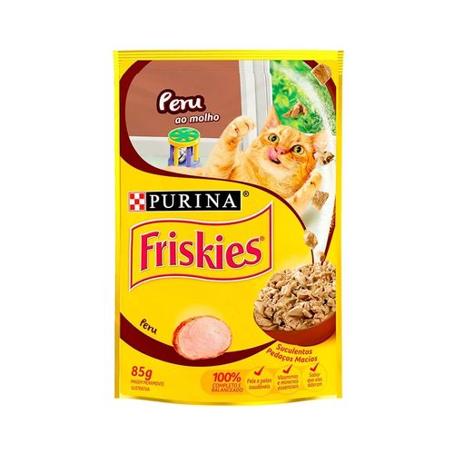 Ração Friskies Sachê para Gatos Adultos Peru ao Molho - 85g
