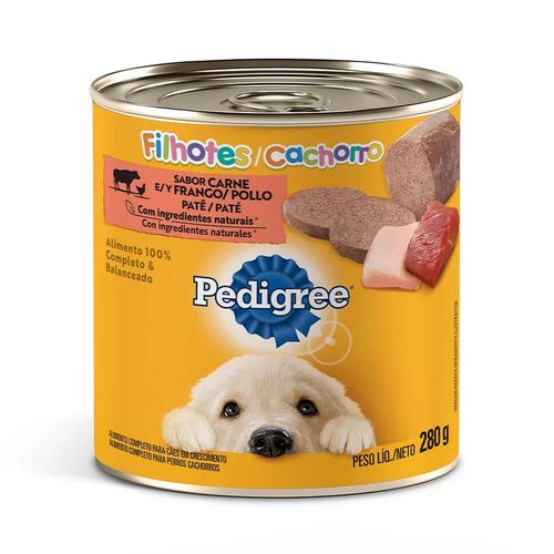Ração Pedigree Lata Filhote Carne e Frango - 280g