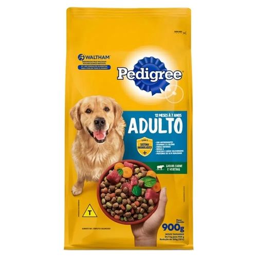 Ração Pedigree Adultos Carne e Vegetais - 900g