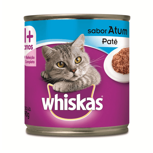 Ração Whiskas Adulto Lata Sabor Atum - 290g