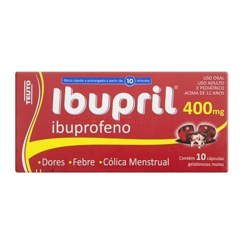 Ibupril 400mg com 10 Cápsulas - Teuto