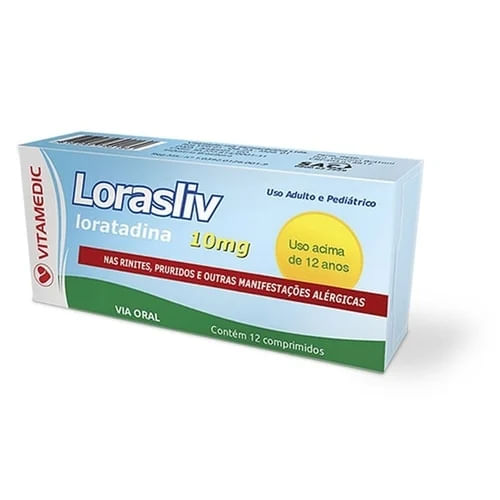 Lorasliv 10mg com 12 Comprimidos - Vitamedic