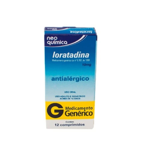 Loratadina 10mg 12 comprimidos - Neo Química Genérico