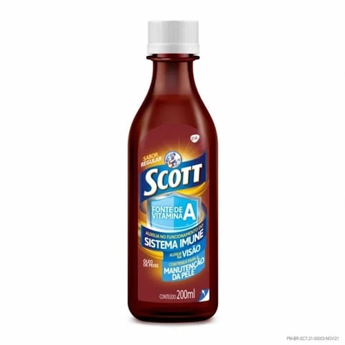 Emulsão Scott Tradicional GSK Suplemento Vitamínico OTC 200ml