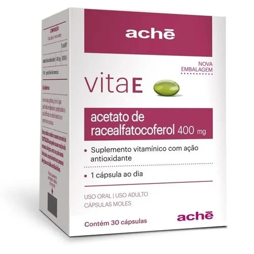 Vita E com 30 Cápsulas - Ache