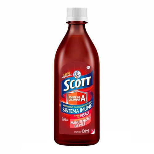 Emulsão Scott Morango Suplemento Vitamínico GSK 400ml