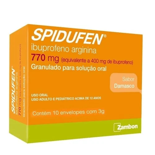 Spidufen Sabor Damasco 770mg com 10 Envelopes - Zambon