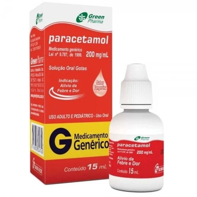 Paracetamol Gotas 15ml - Greenpharma