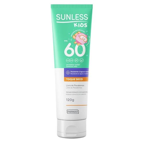 Protetor Solar Sunless Kids Toque Seco FPS60 - 120g