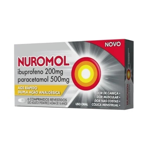 Nuromol 200+500mg com 6 Comprimidos - Reckitt