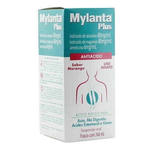 Mylanta Plus Morango com 240ml - JJ