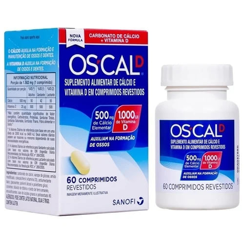 OsCal D 500mg +1000UI com 60 Comprimidos - Sanofi