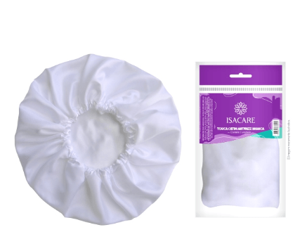 Touca Cetim Botanic Anti-Frizz Branca - Isacare