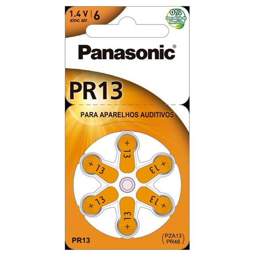 Bateria Panasonic Auditiva Pr-13 - 6 Unidades