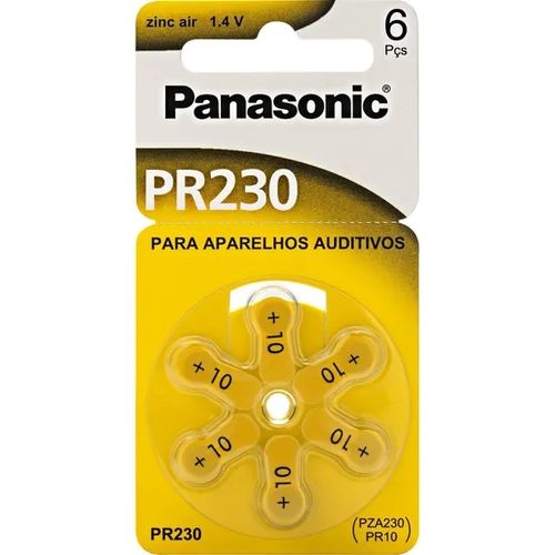 Bateria Panasonic Auditiva Pr-230 - 6 Unidades
