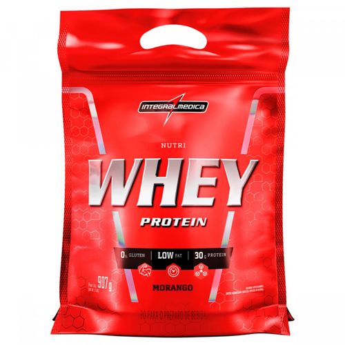 Nutri Whey Protein Sabor Morango Pouch - 907g