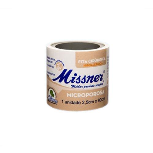 Fita Microporosa Missner 2,5 cm x 90 cm - Cor Bege