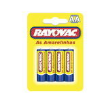 Pilha Rayovac Zinco Pequena com 4 Unidades - AA