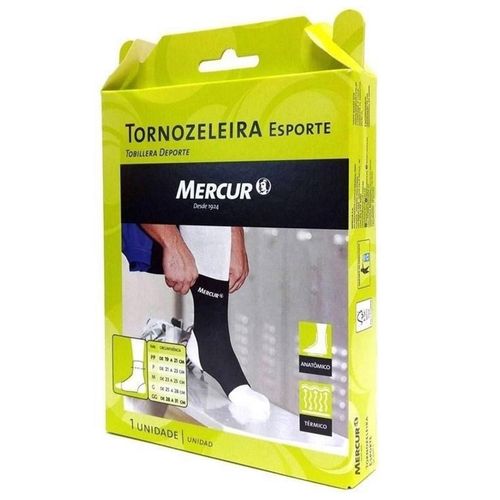 Tornozeleira Mercur Esporte - Tamanho P / Cor Preta