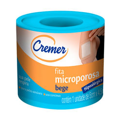 Fita Microporosa Cremer 5 cm x 4,5 m - Cor Bege