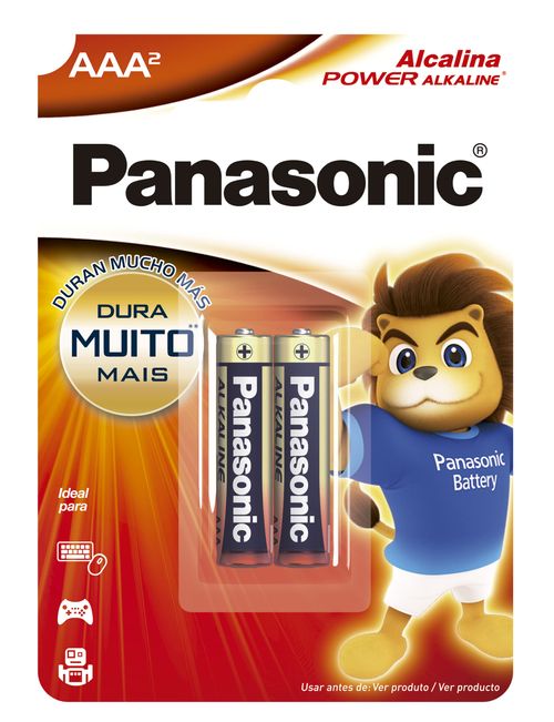 Pilha Panasonic Alcalina Palitocom 2 Unidades - AAA