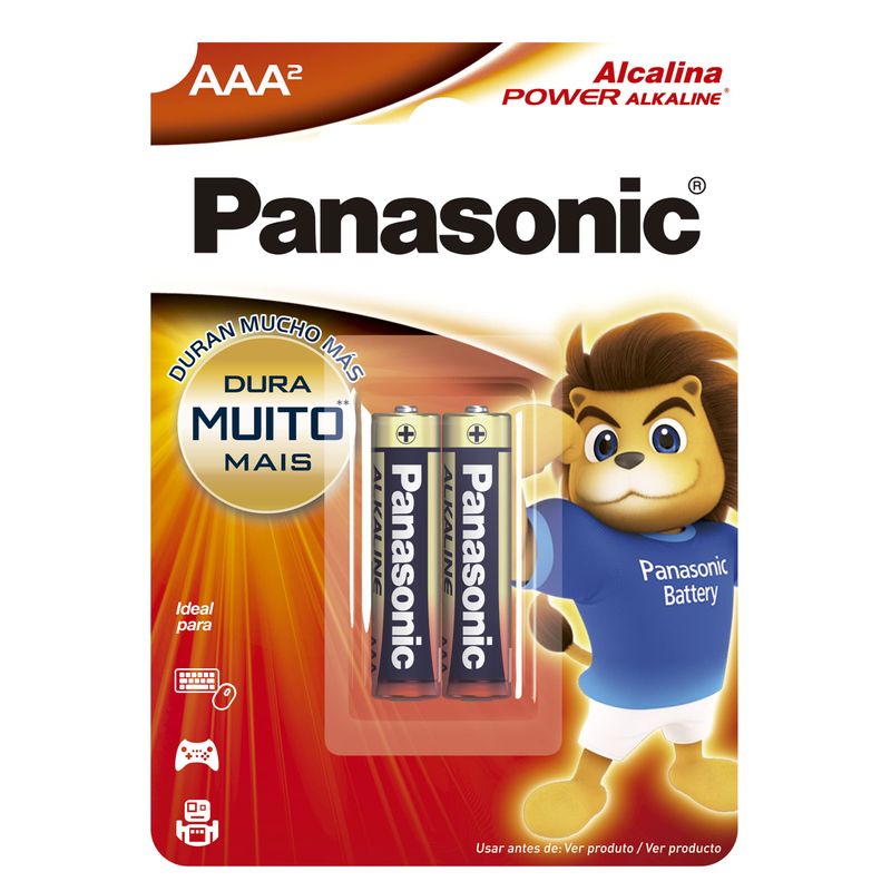 Pilha Panasonic Alcalina Palitocom 2 Unidades - AAA