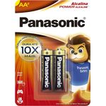 Pilha Panasonic Alcalina Pequena com 2 Unidades - AA