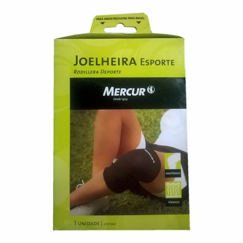 Joelheira sem Orifício Mercur Esporte - Tamanho GG / Cor Preta