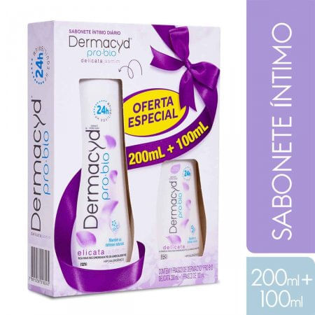Kit Sabonete Íntimo Dermacyd Delicata 200ml + 100ml