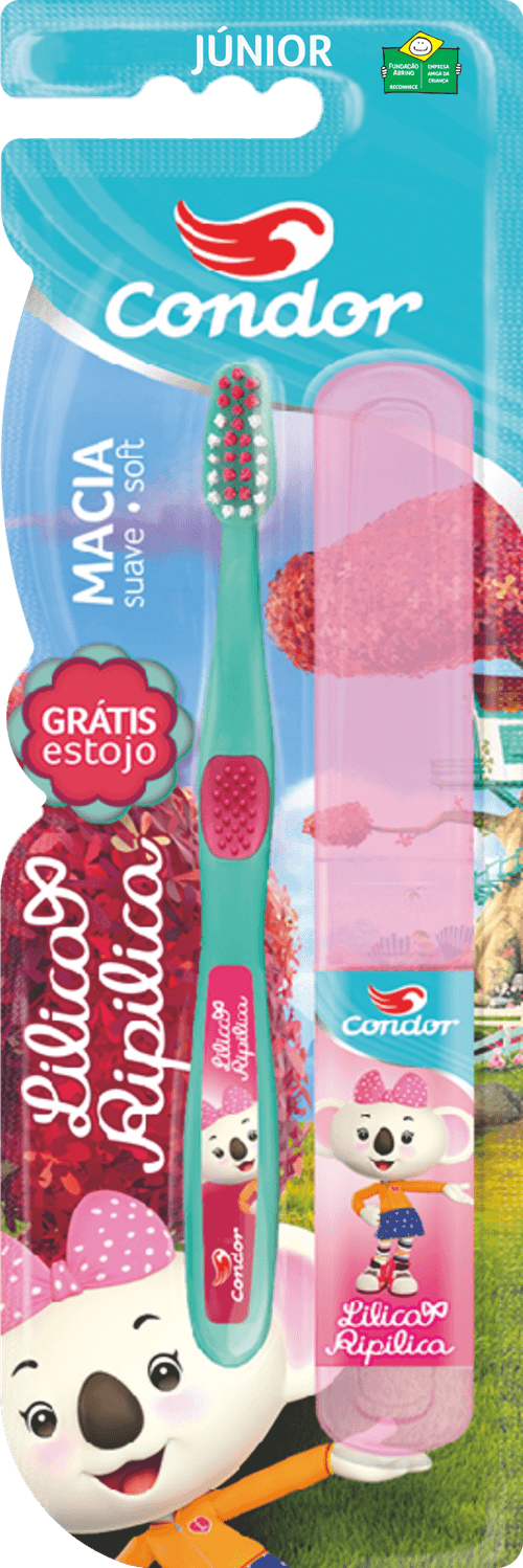 Escova de Dente Infantil Lilica Ripilica + Estojo Grátis