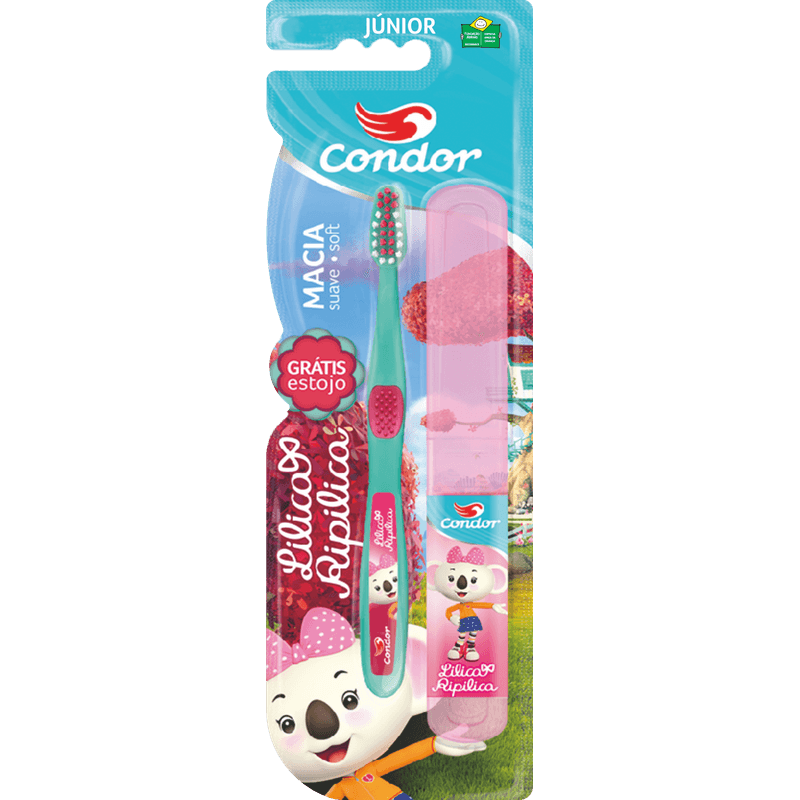 Escova de Dente Infantil Lilica Ripilica + Estojo Grátis