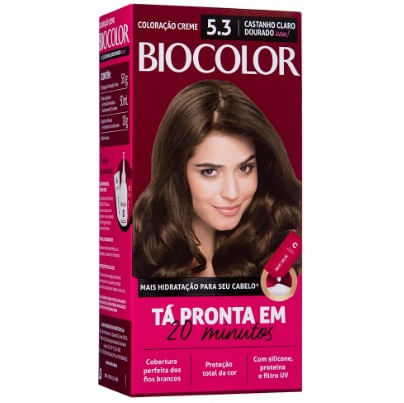 Tintura Biocolor - Tom Castanho Claro Dourado 5.3