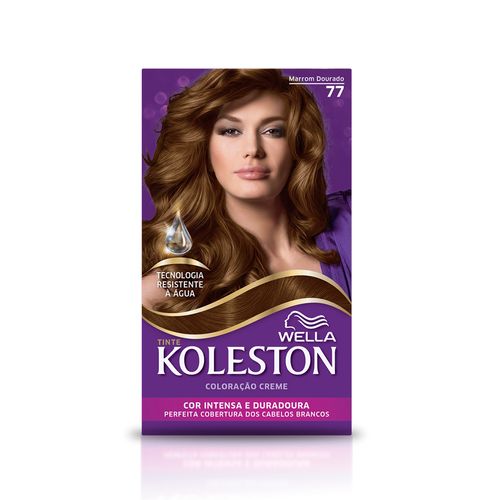 Tinta Wella Koleston - Tom 77 Marrom Dourado