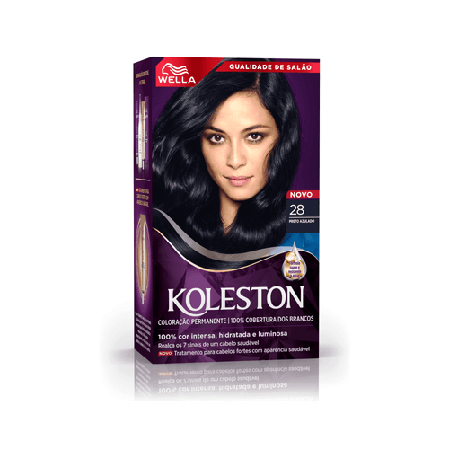 Tinta Wella Koleston - Tom 28 Preto Azulado