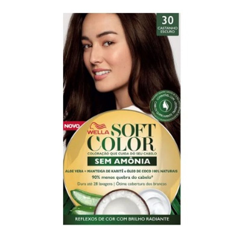 Tintura Wella Soft Color - Tom 30 Castanho Escuro