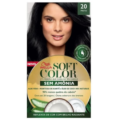 Tintura Wella Soft Color - Tom 20 Preto