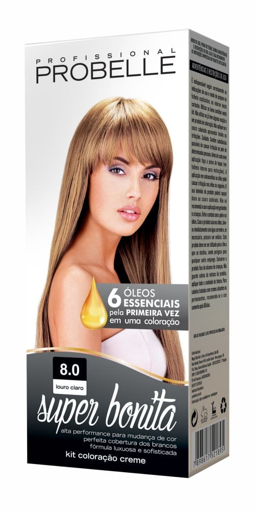 Kit Coloração Probelle Super Bonita - Tom 8.0