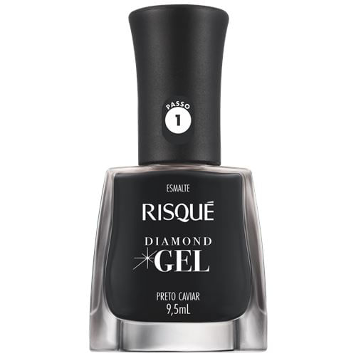 Esmalte Risqué em Gel - Cor Preto Caviar
