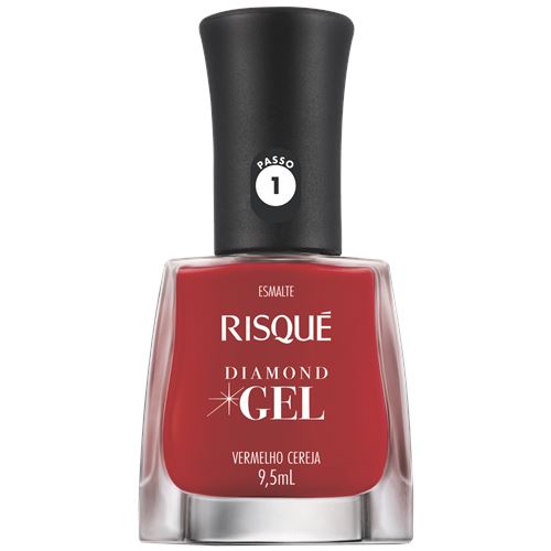 Esmalte Risqué em Gel - Cor Vermelho Cereja