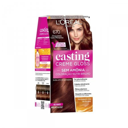 Tintura L'oréal Casting - 670 Chocolate com Pimenta