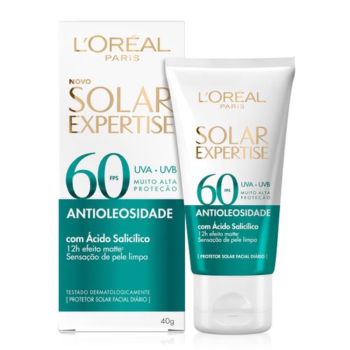 Protetor Solar Facial L'Oréal Expertise Antioleosidade FPS60 - 40g